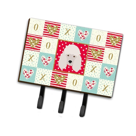 Carolines Treasures 6 x 2 x 9 in. Poodle Love Leash or Key Holder CK5229TH68